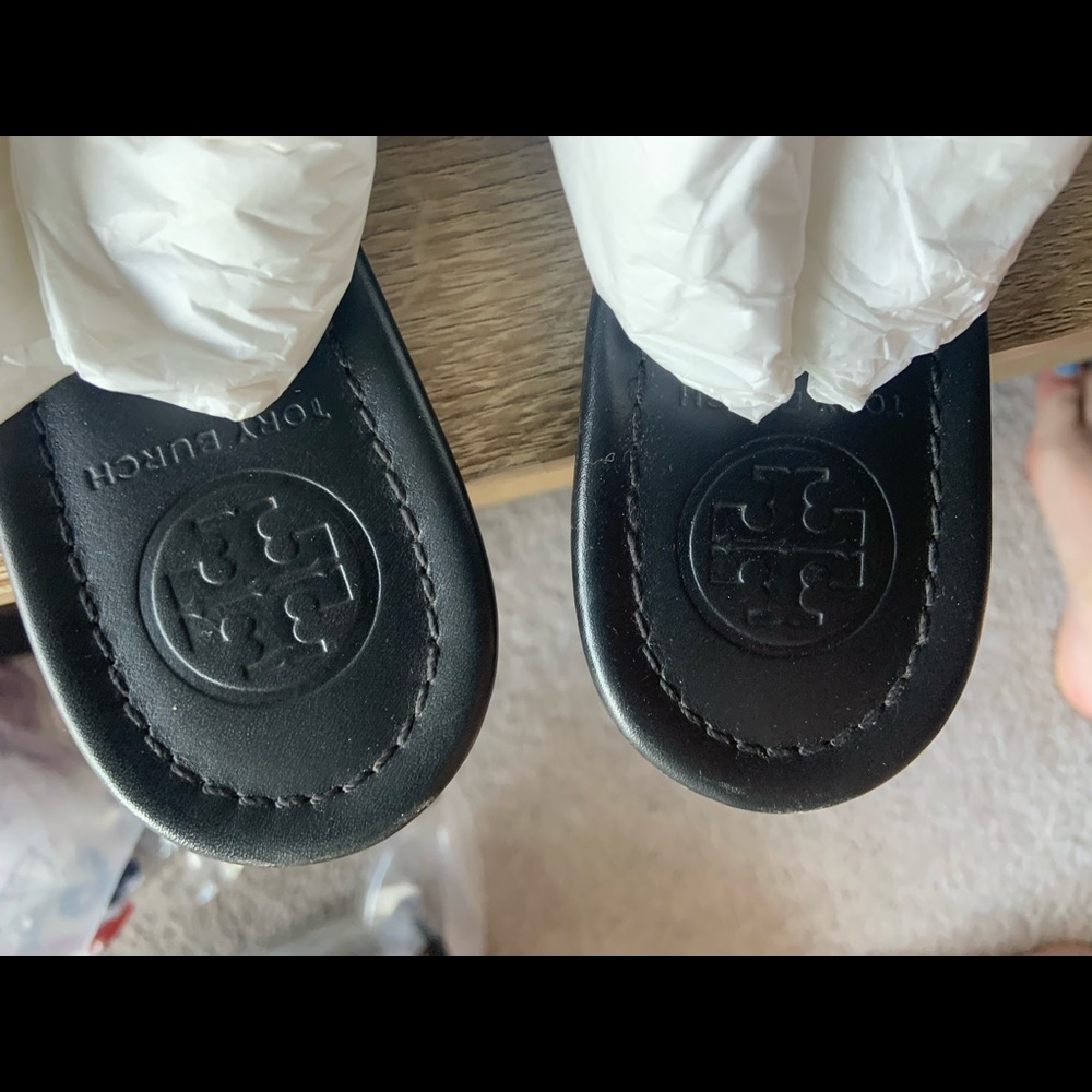 Tory Burch Black Miller Leather Sandals - Picture 10 of 15